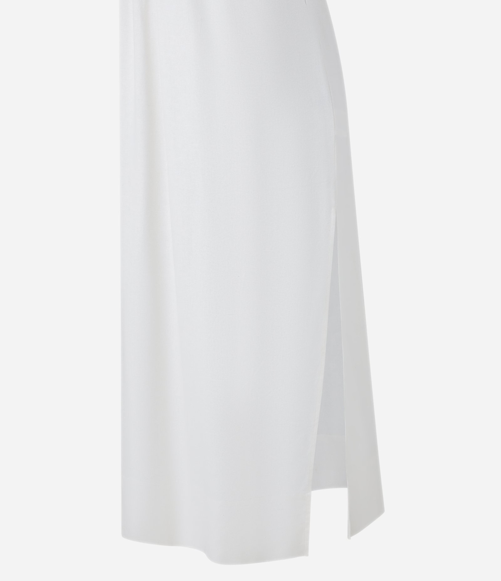 Vestido New Midi em Viscose com Linho e Lastex nas Costas Off White 8