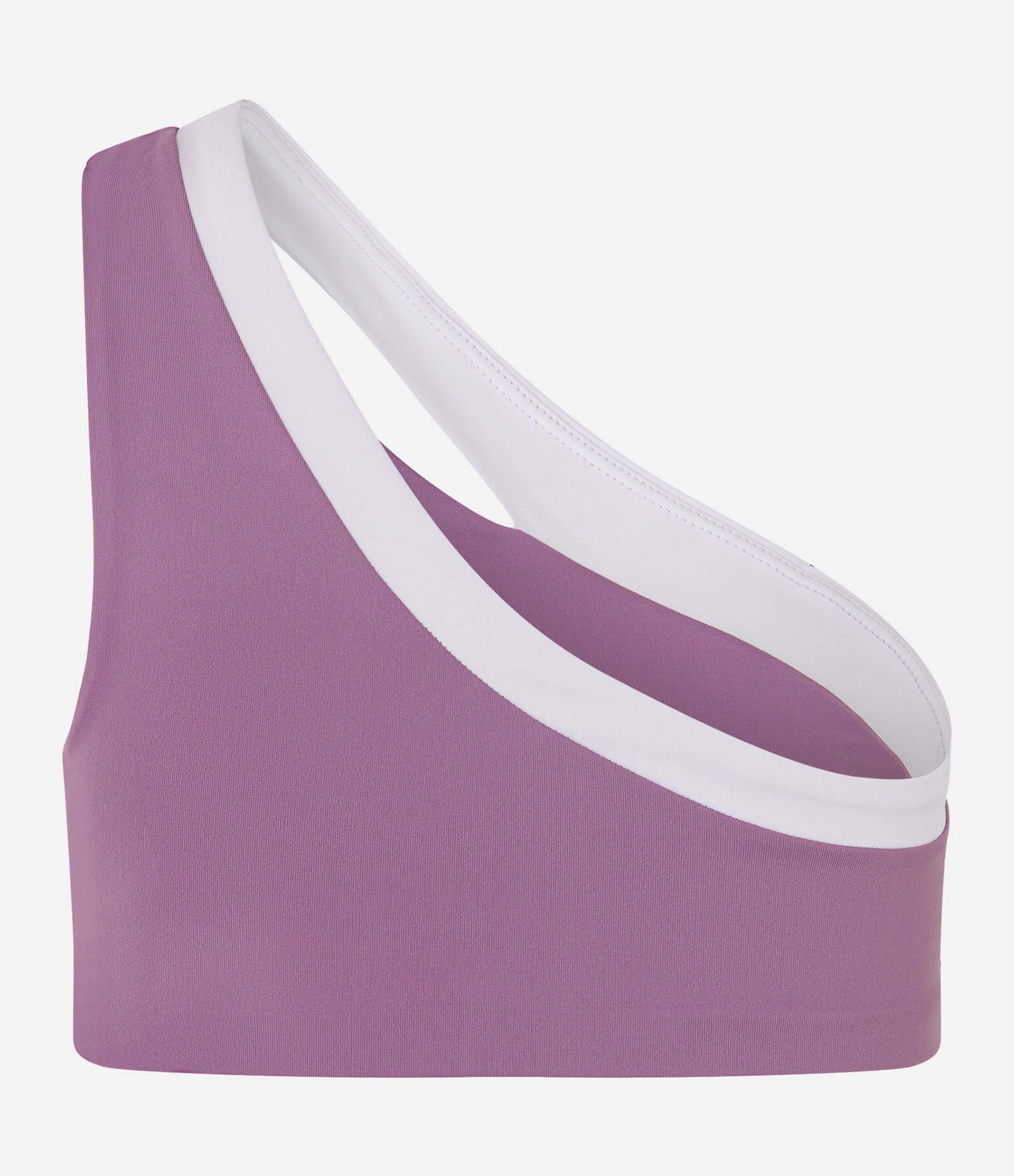 Top Sem Bojo Esportivo com Ombro Só e Detalhe  Vazado Roxo 7