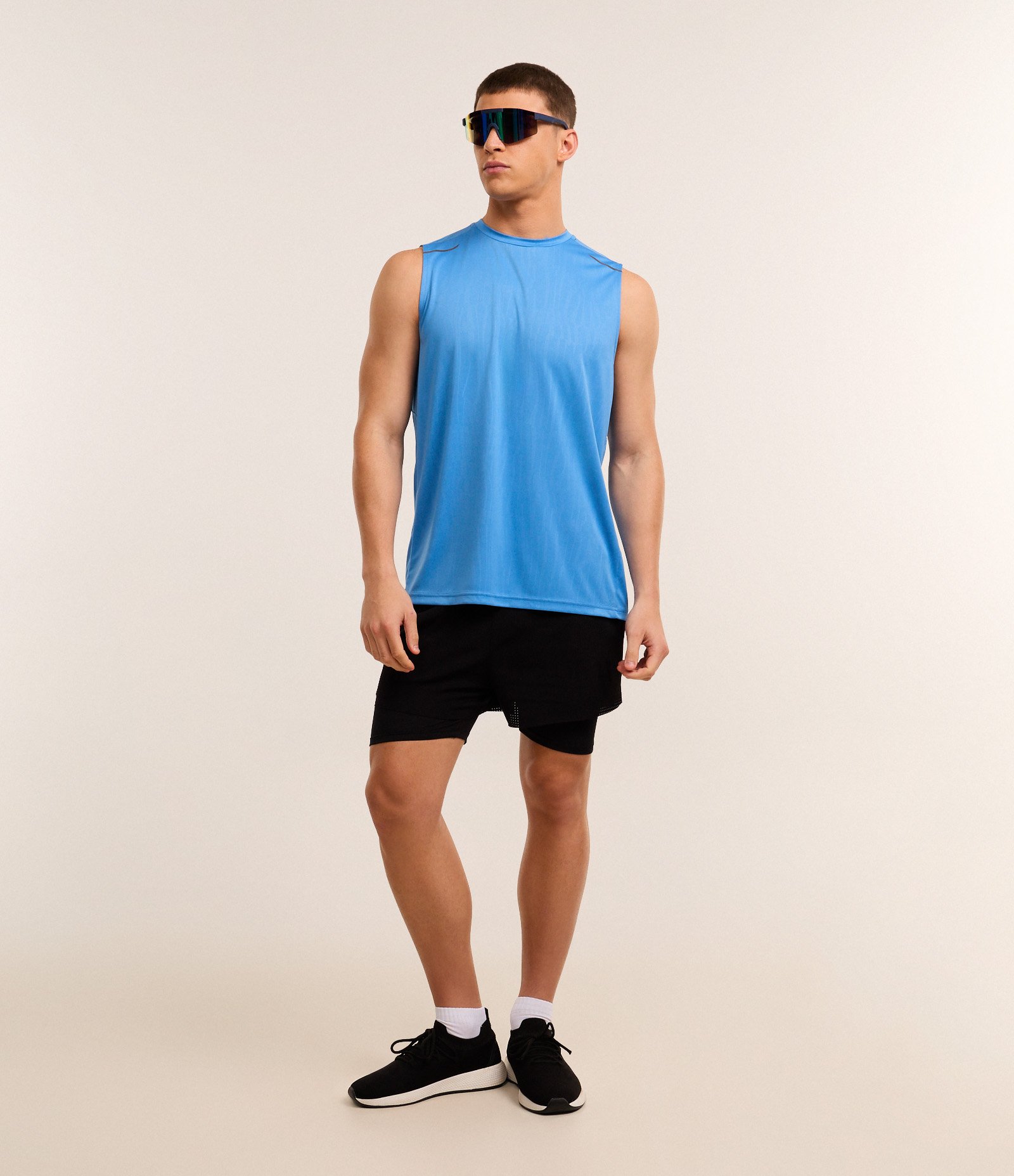 Regata Esportiva com Tecnologia Dry e Estampa Heat Print Azul 2