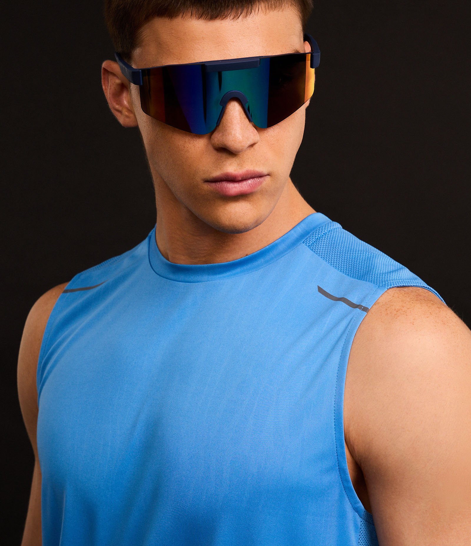 Regata Esportiva com Tecnologia Dry e Estampa Heat Print Azul 4