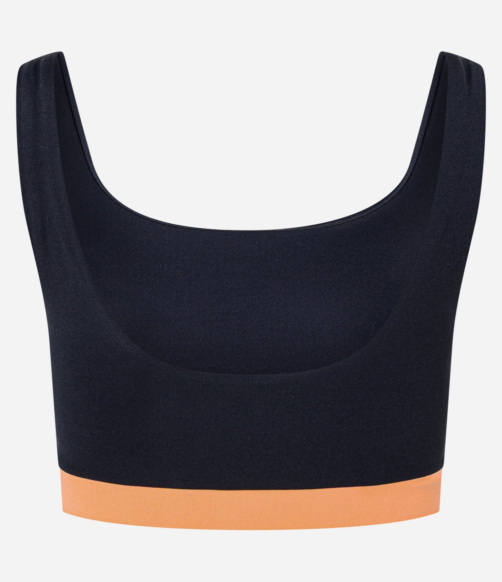 Top Esportivo em Poliamida com Barra Contrastante Preto/ Laranja 6