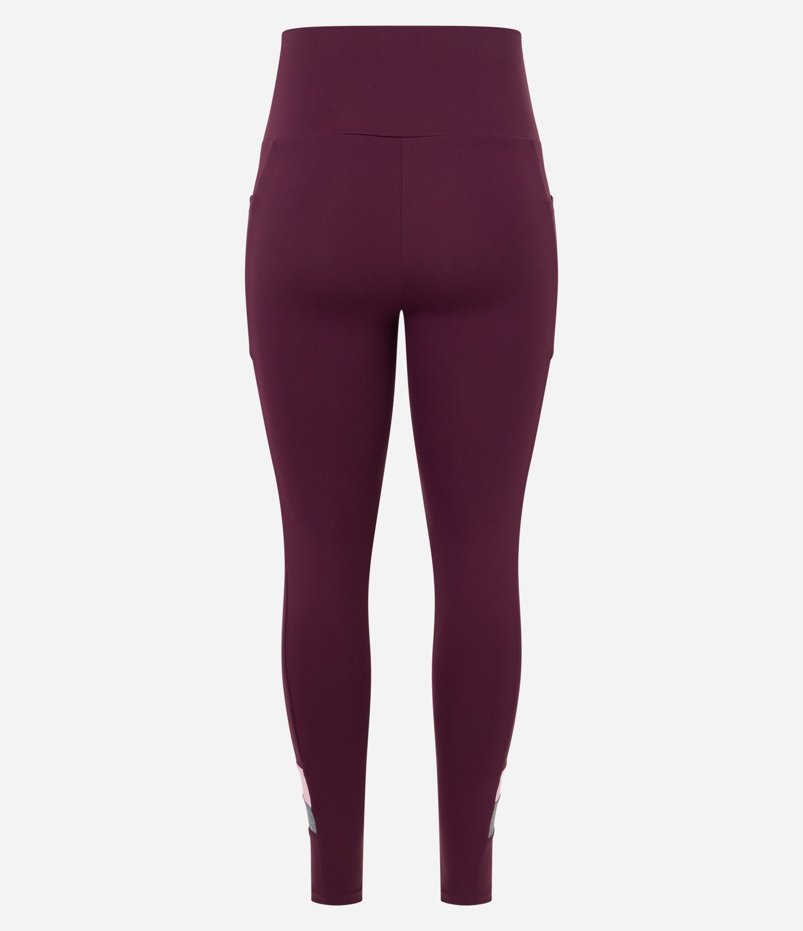 Calça Legging Esportiva em Microfibra com Bolso e Recortes Vinho 6