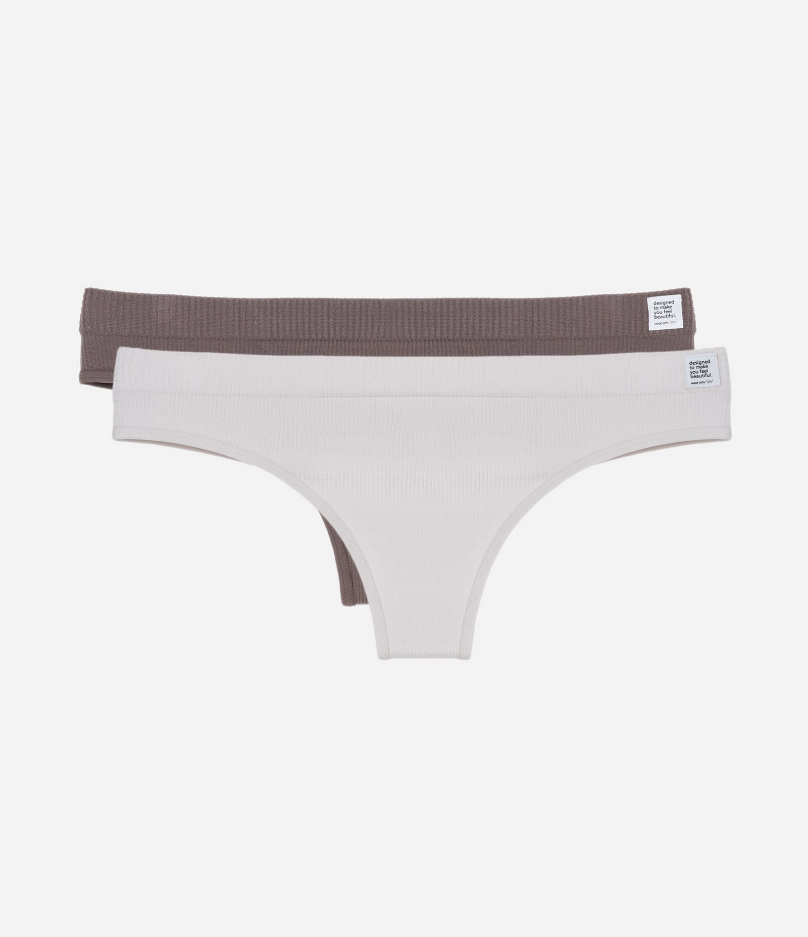 Kit 02 Calcinhas Biquíni Fio Seamless Texturizadas Multicores 1