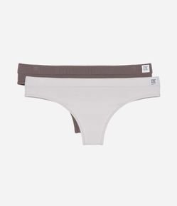 Kit 02 Calcinhas Biquíni Fio Seamless Texturizadas