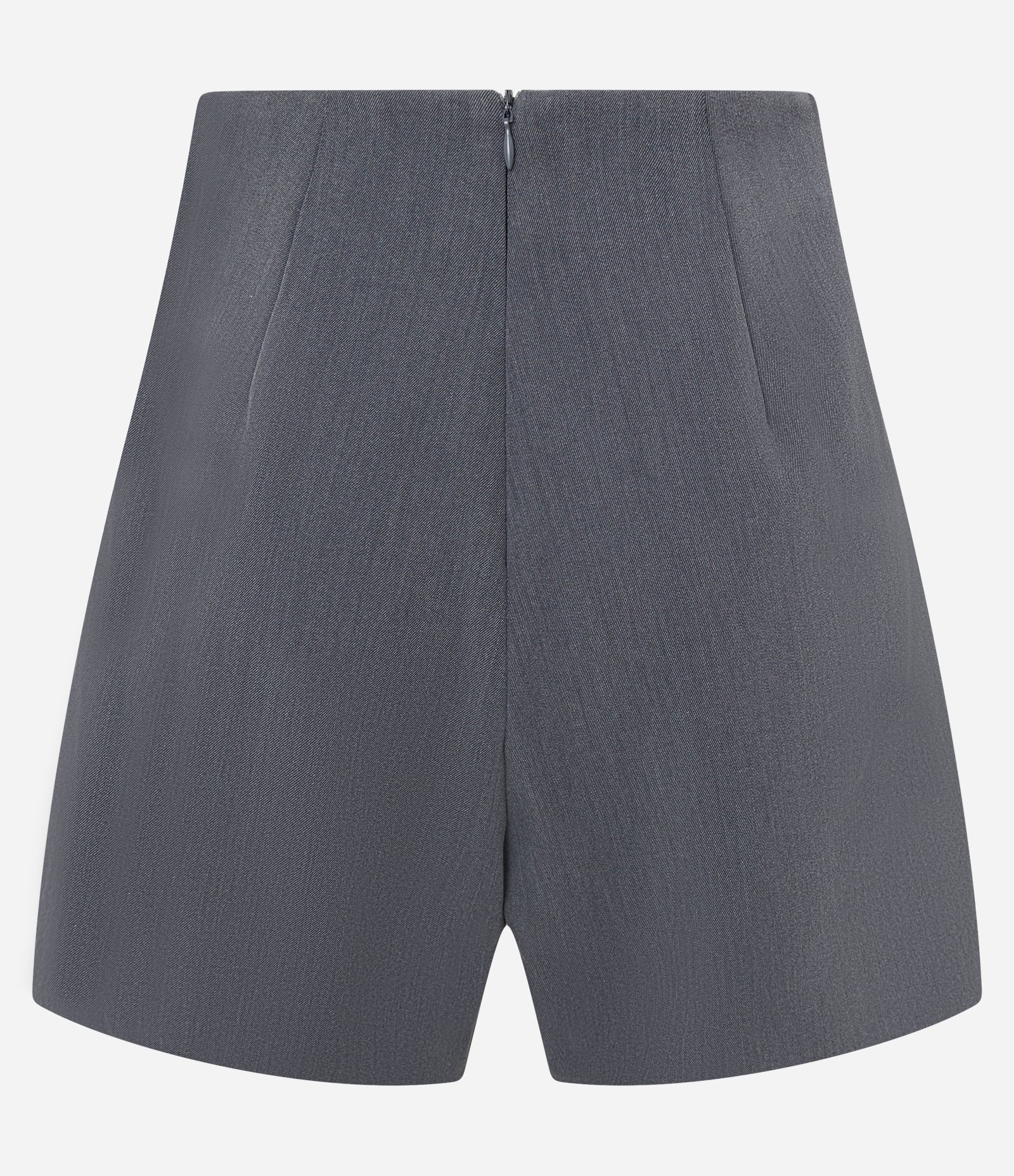 Short Saia Curto em Alfaiataria com Franzidinhos na Lateral Cinza 7