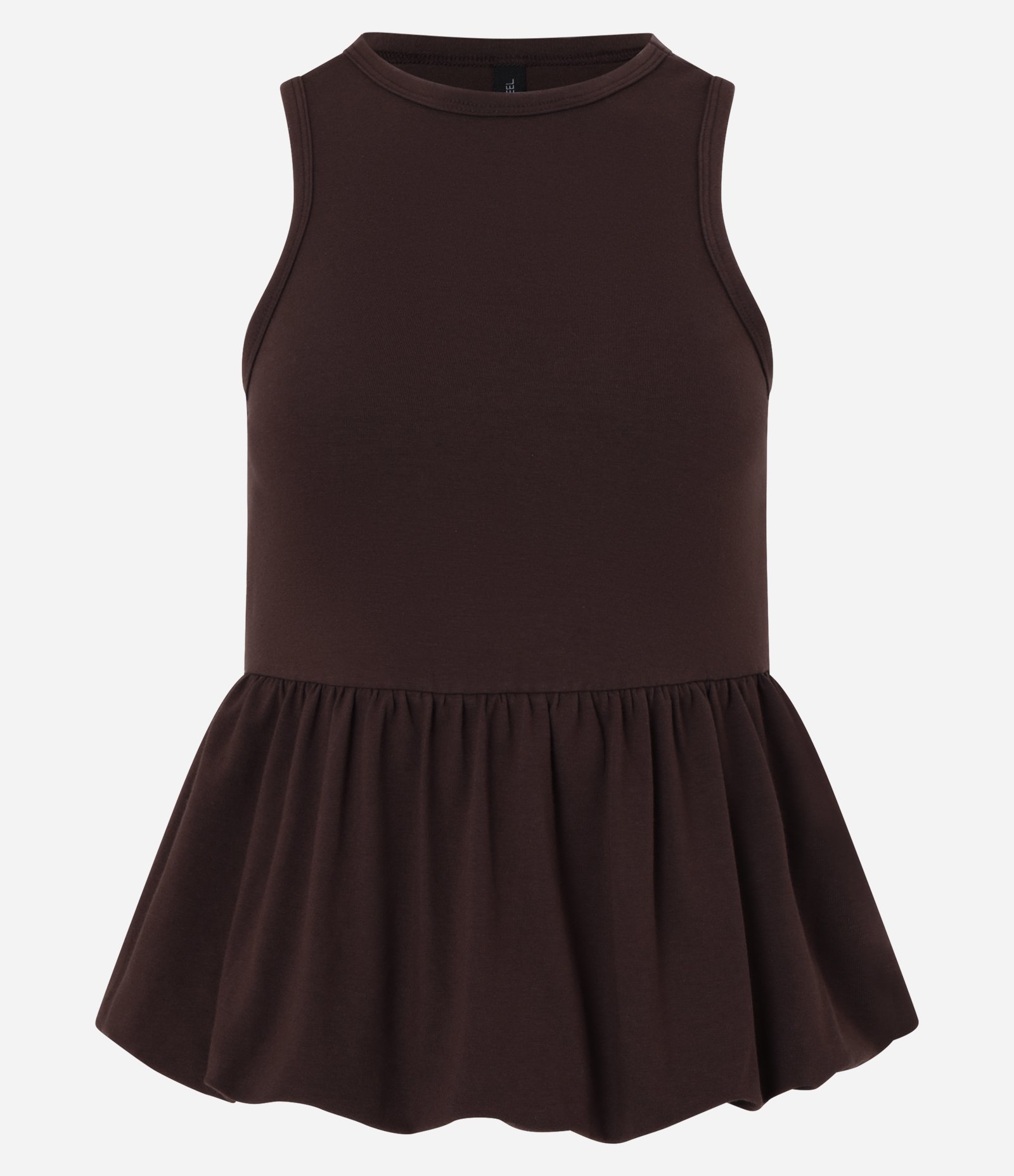 Regata Balonê em Algodão Marrom 4