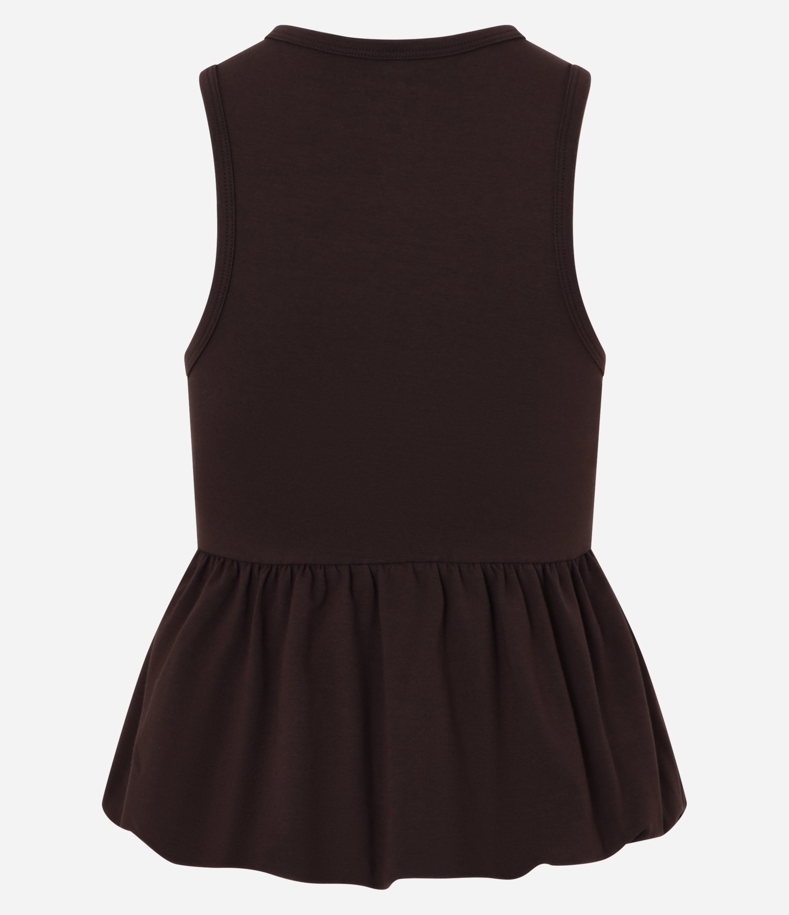 Regata Balonê em Algodão Marrom 5