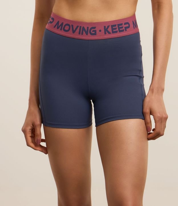 Bermuda Crossfiteira em Microfibra com Cós Elástico Keep Moving
