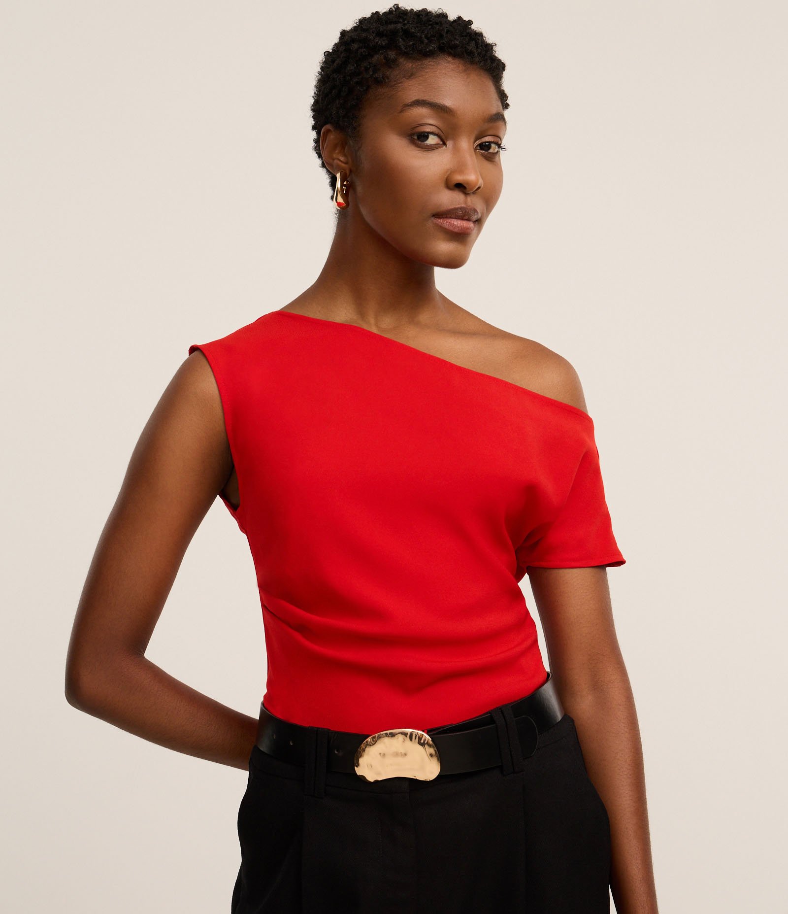 Blusa Alfaiatada com Decote Ombro Só Laranja 6