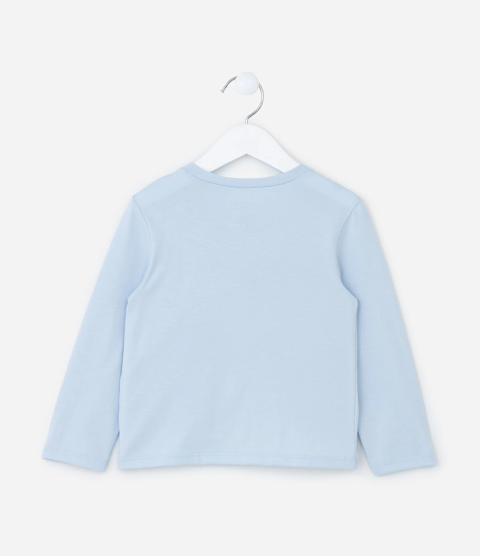 Blusa Infantil com Estampa de Coração e Flores com Brilhos - Tam 1 a 6 Anos Azul 2