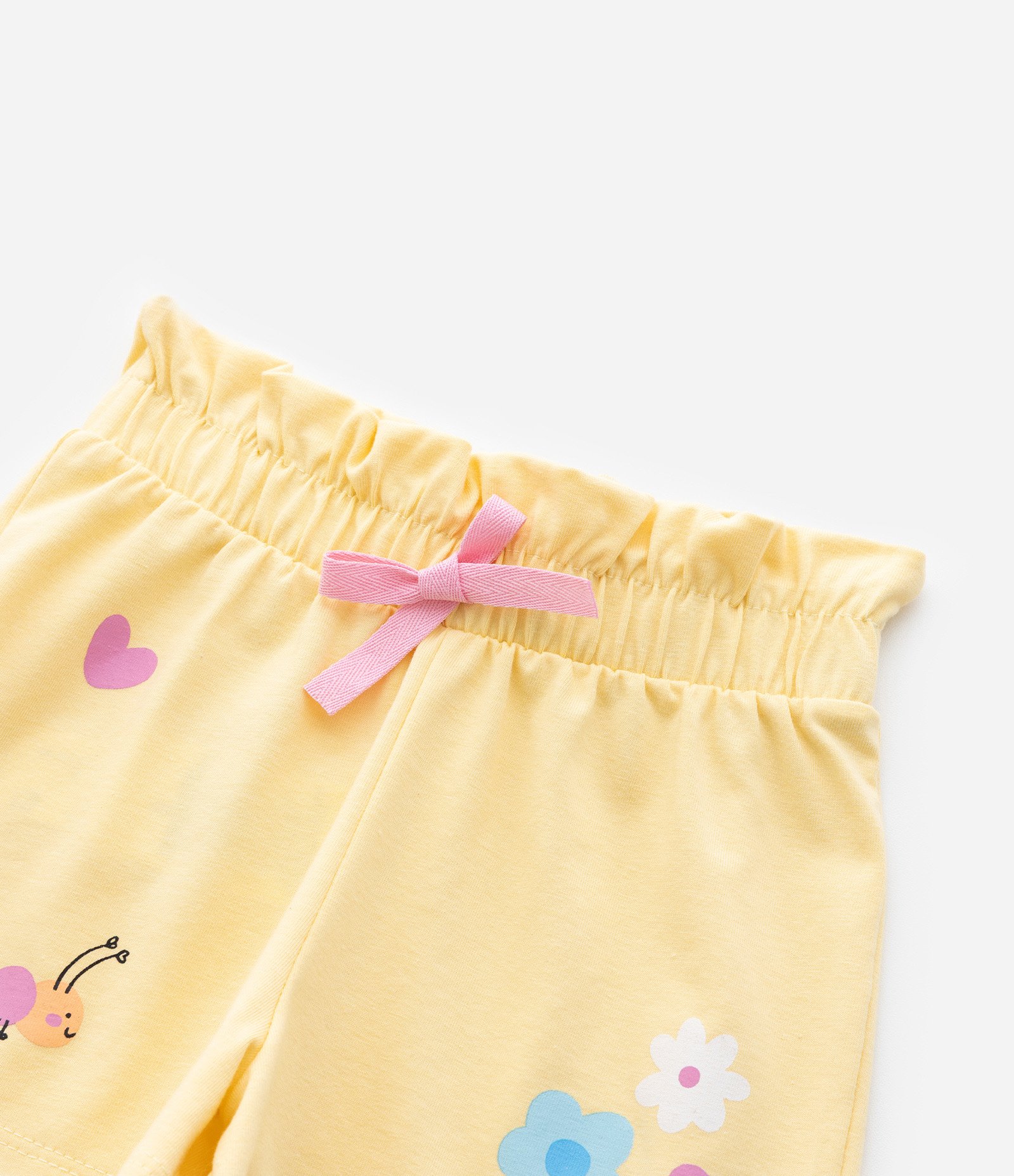 Short Clochard Infantil com Estampa Centopéia - Tam 1 a 6 Anos Amarelo 6