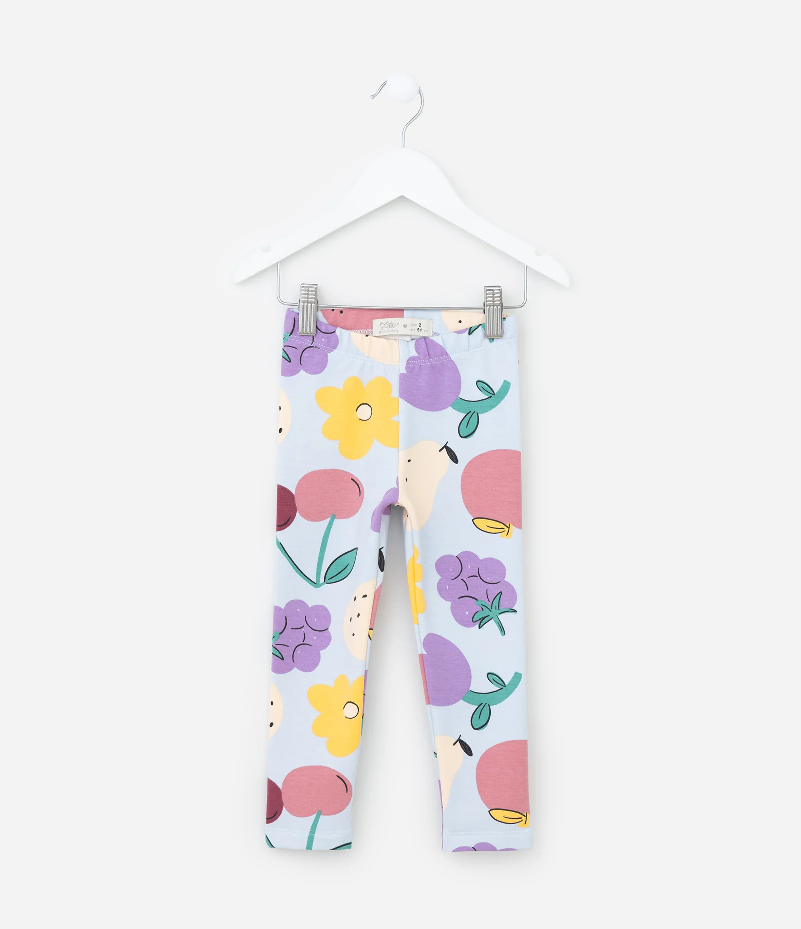 Calça Legging Infantil Quentinha com Estampa Flores - Tam 1 a 6 Anos Multicores 1
