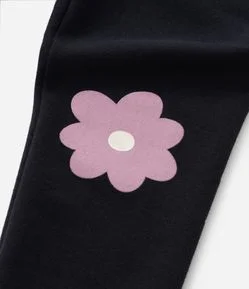 Calça Legging Infantil com Estampa Florzinha - Tam 1 a 6 Anos