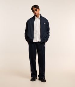 Calça Wide Leg em Helanca Listras laterais