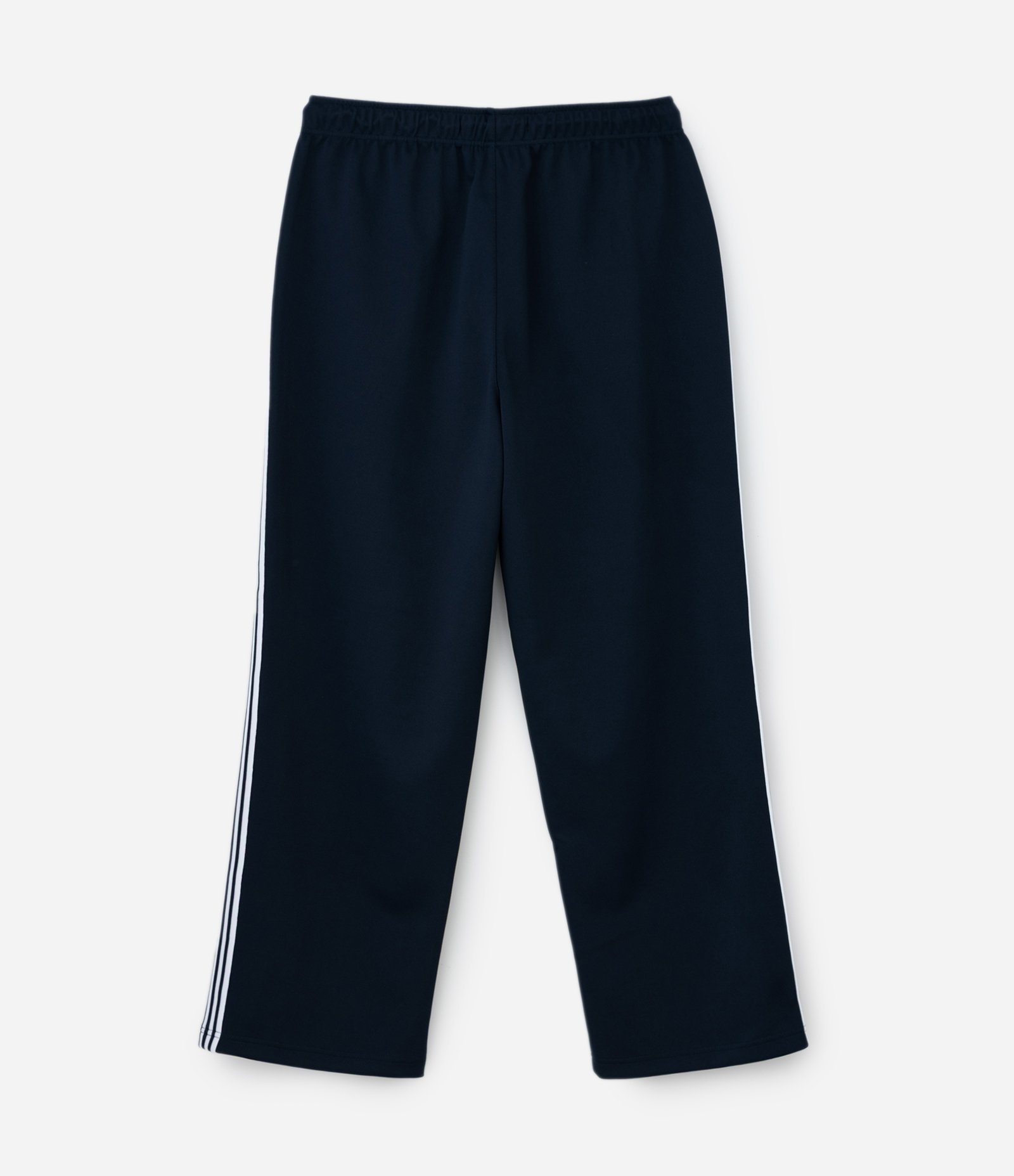 Calça Wide Leg em Helanca Listras laterais Azul Escuro 8