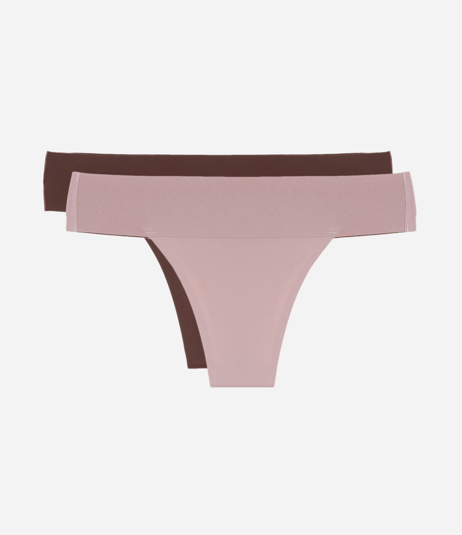 Kit 02 Calcinhas Biquíni Básicas em Microfibra Lilás Neutro/Marrom 2