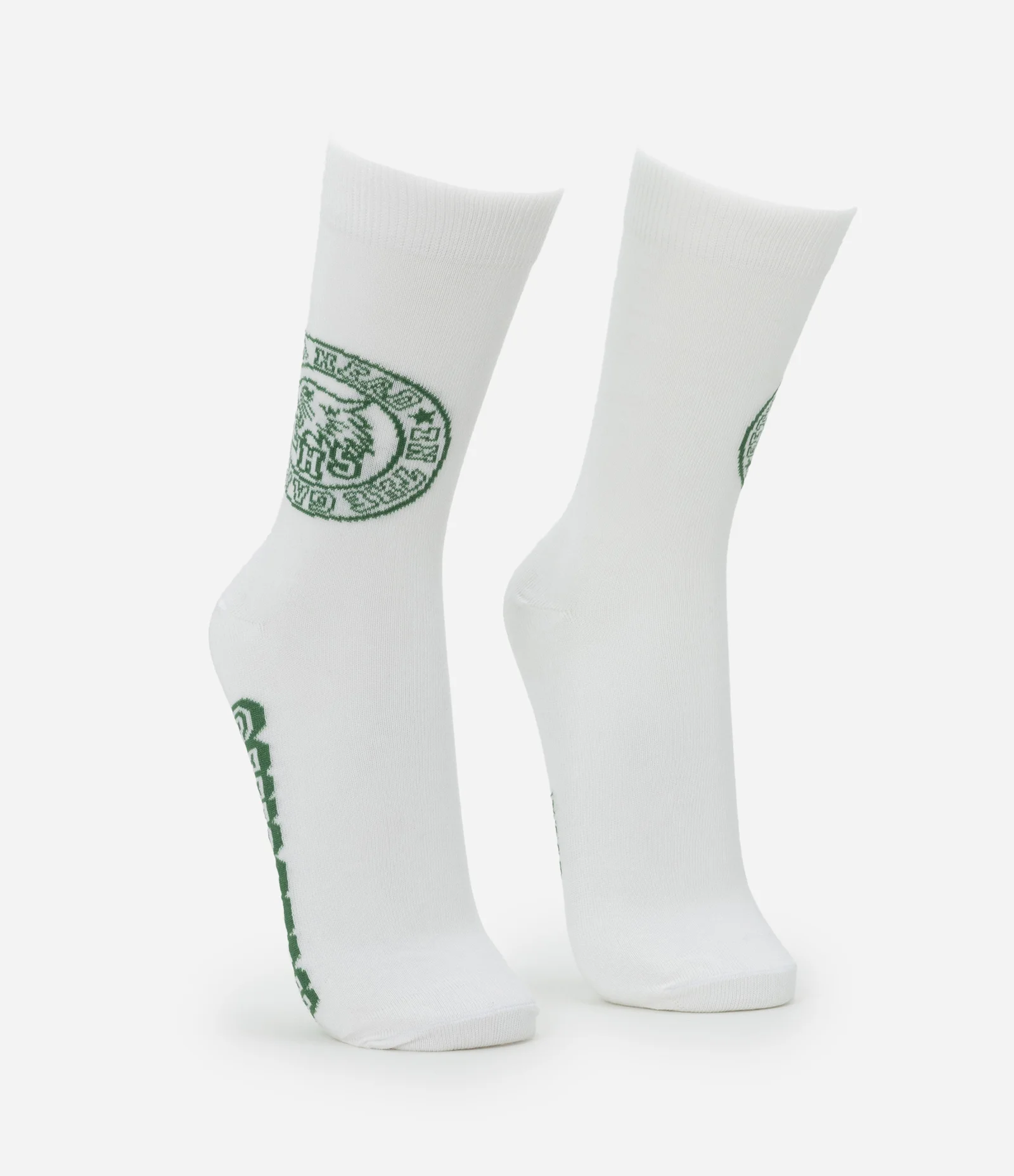 Meia Cano Alto em  Algodão com Estampa High School Musical Wildcats Branco 2