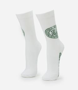 Meia Cano Alto em  Algodão com Estampa High School Musical Wildcats