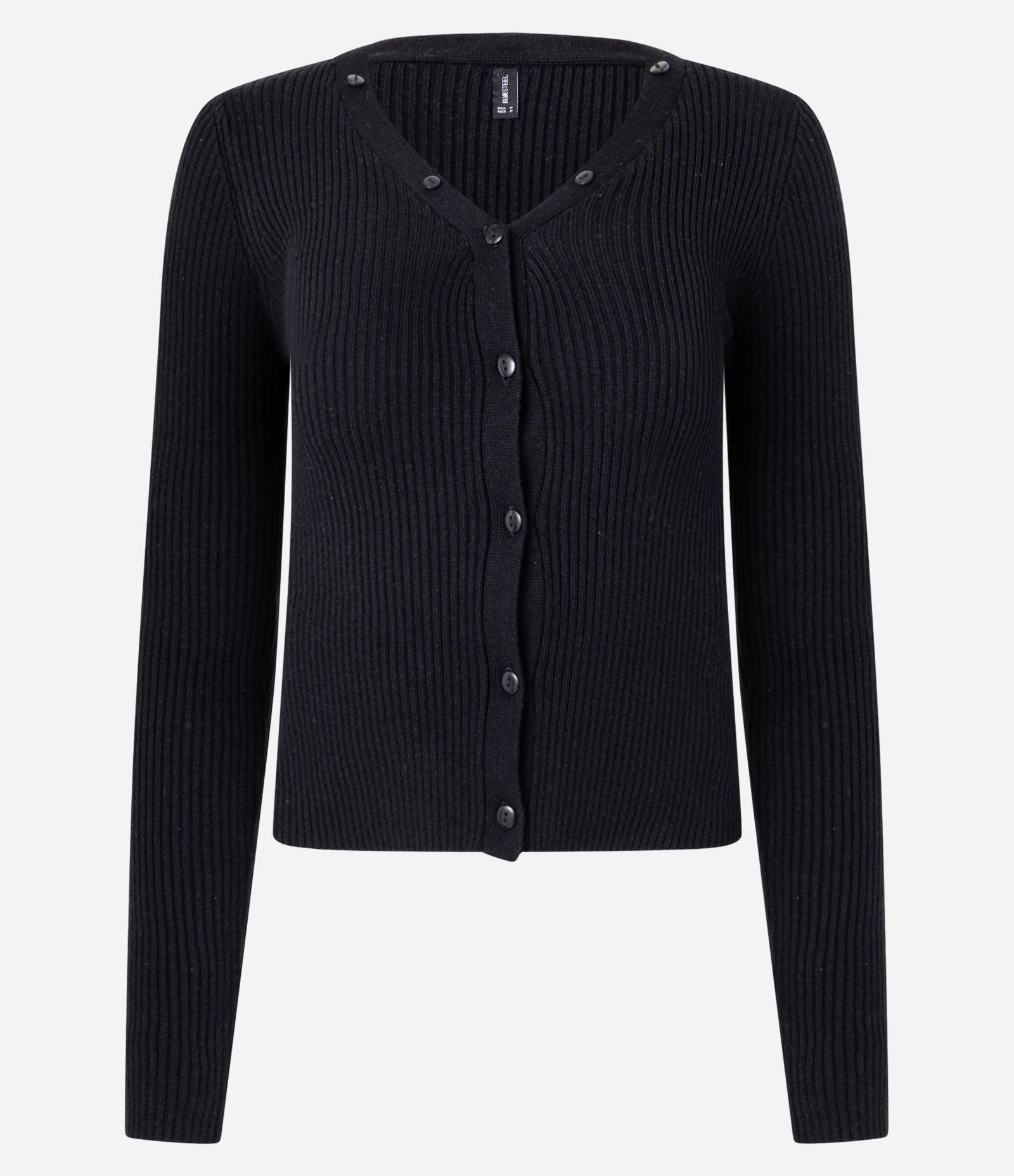 Cardigan Regular em Tricô com Gola de Pelo Removível Preto 10