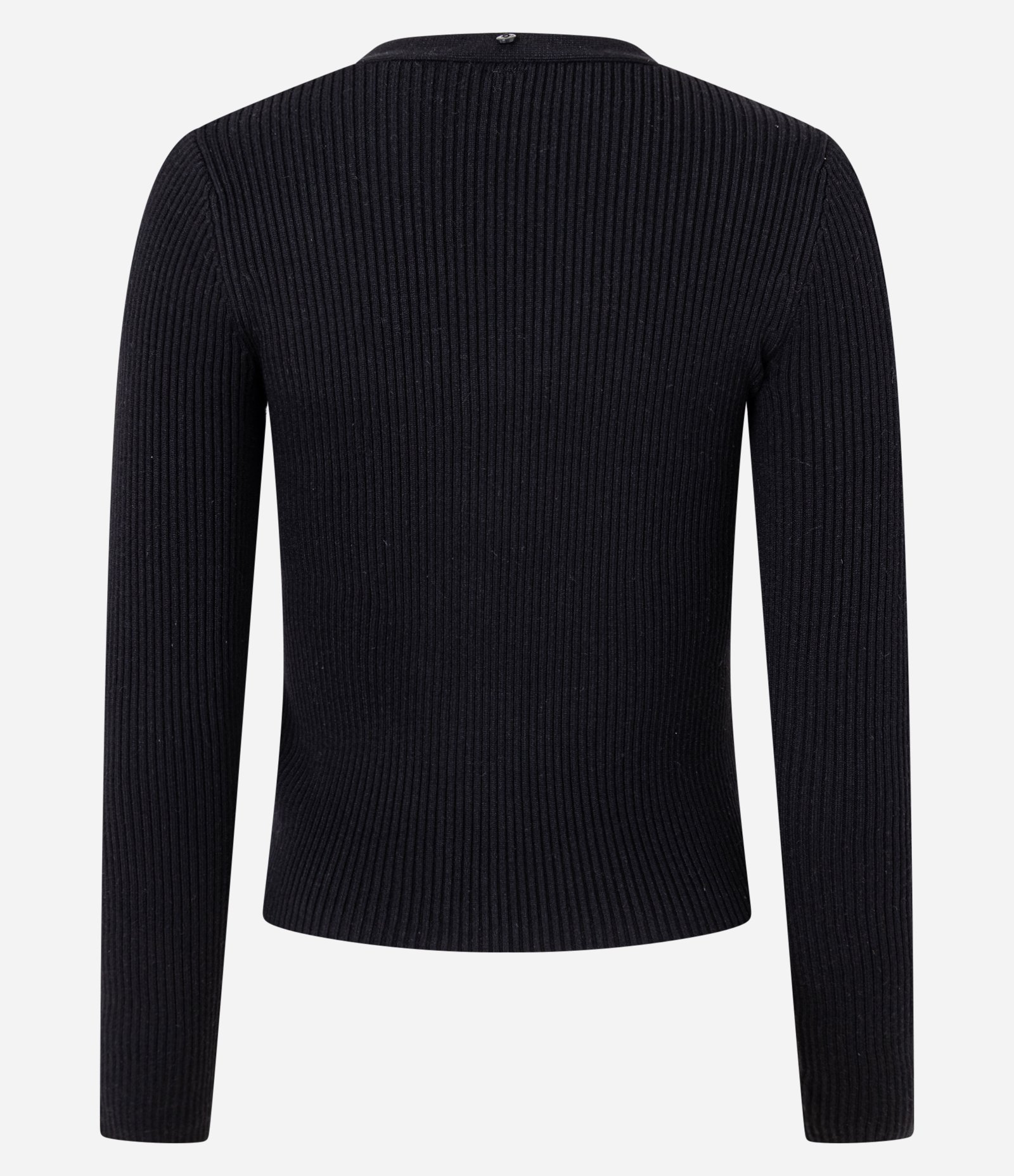 Cardigan Regular em Tricô com Gola de Pelo Removível Preto 11