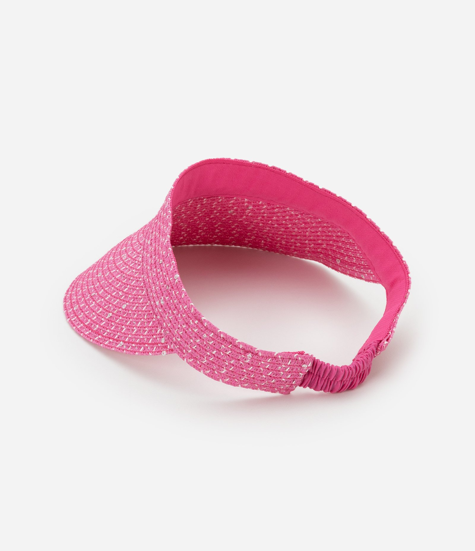 Viseira Infantil em Palha com Paetês - Tam Único Rosa 2