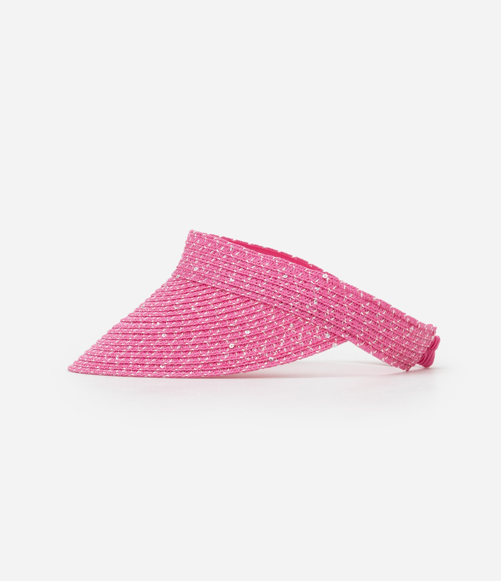 Viseira Infantil em Palha com Paetês - Tam Único Rosa 3