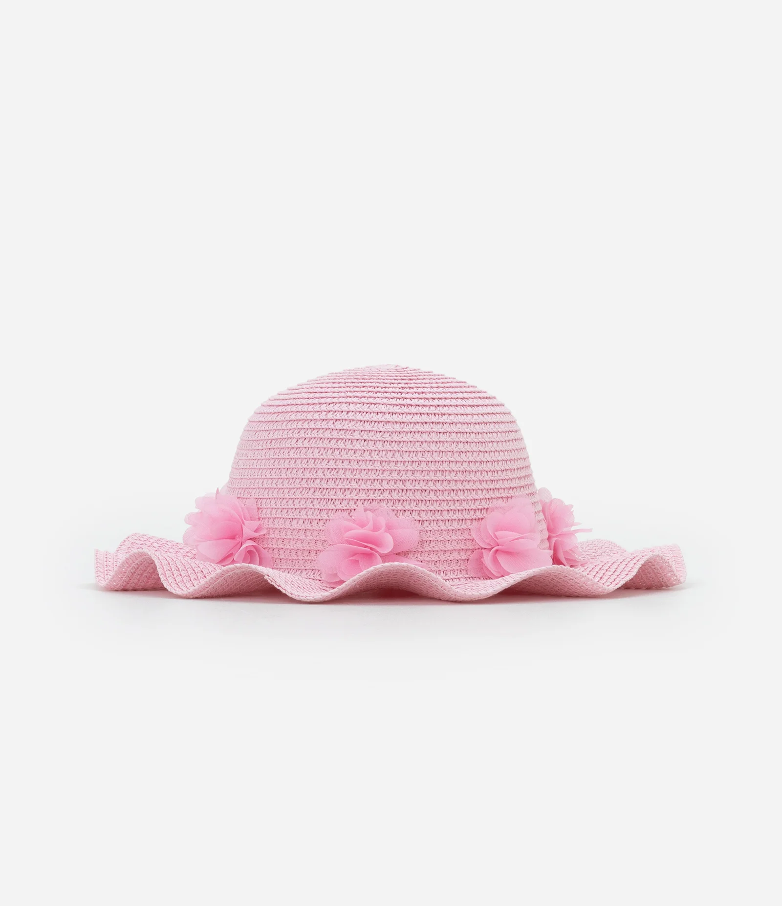 Chapéu de Palha Infantil com Flores - Tam Único Rosa 2