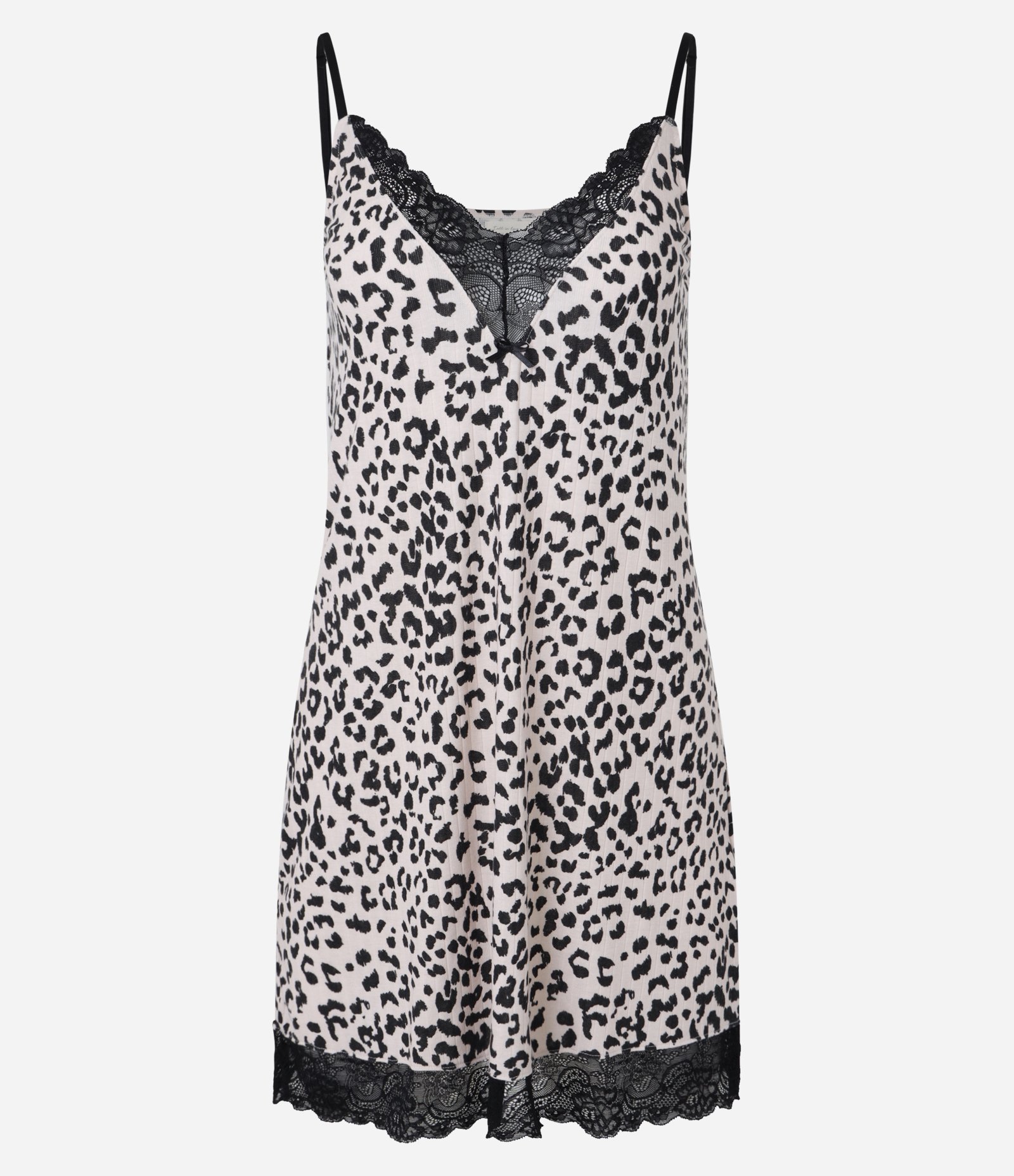 Camisola Curta Estampada de Onça com Renda no Decote Multicores 1