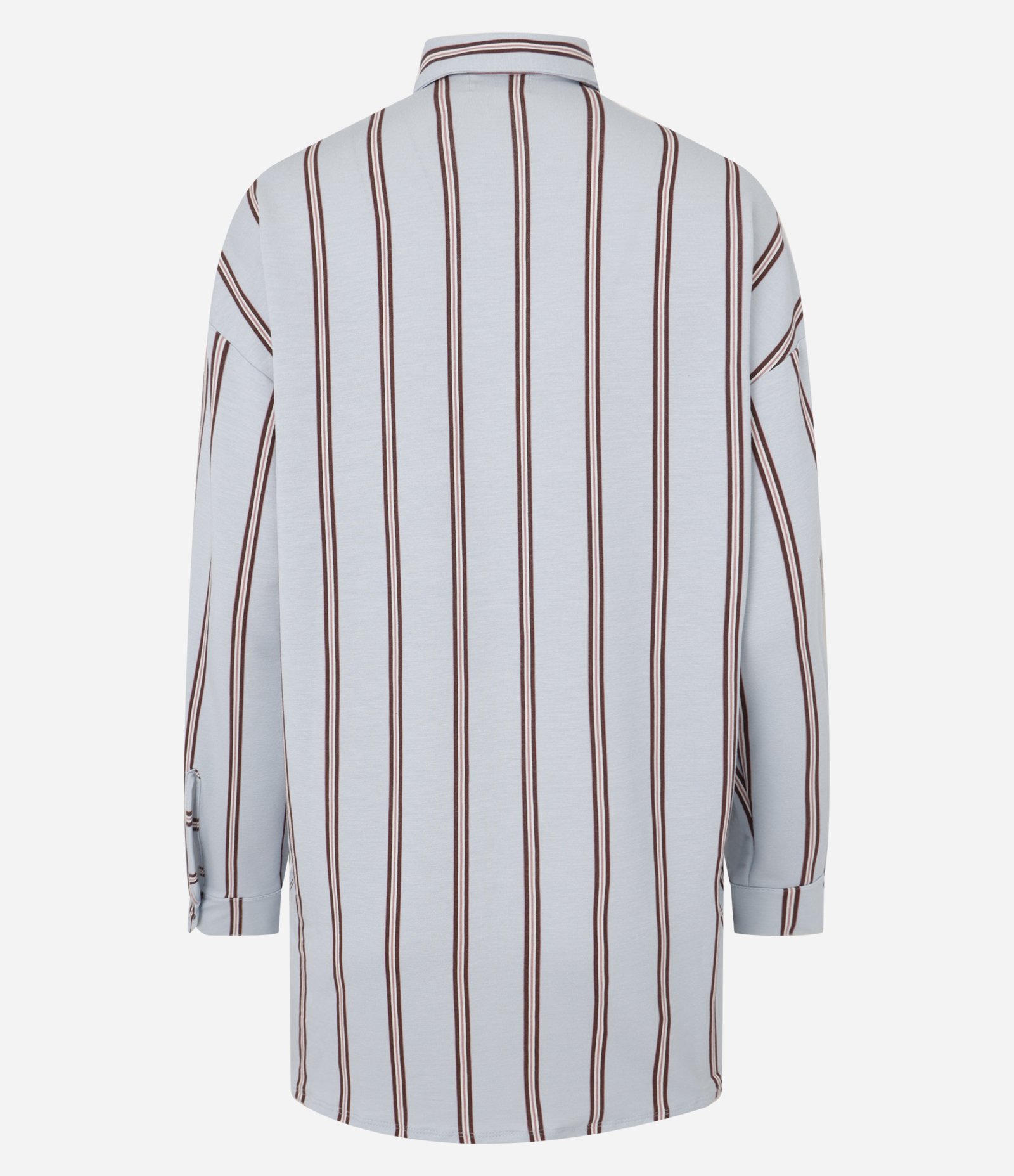 Camisola Americana em Viscose com Listras Cinza 6