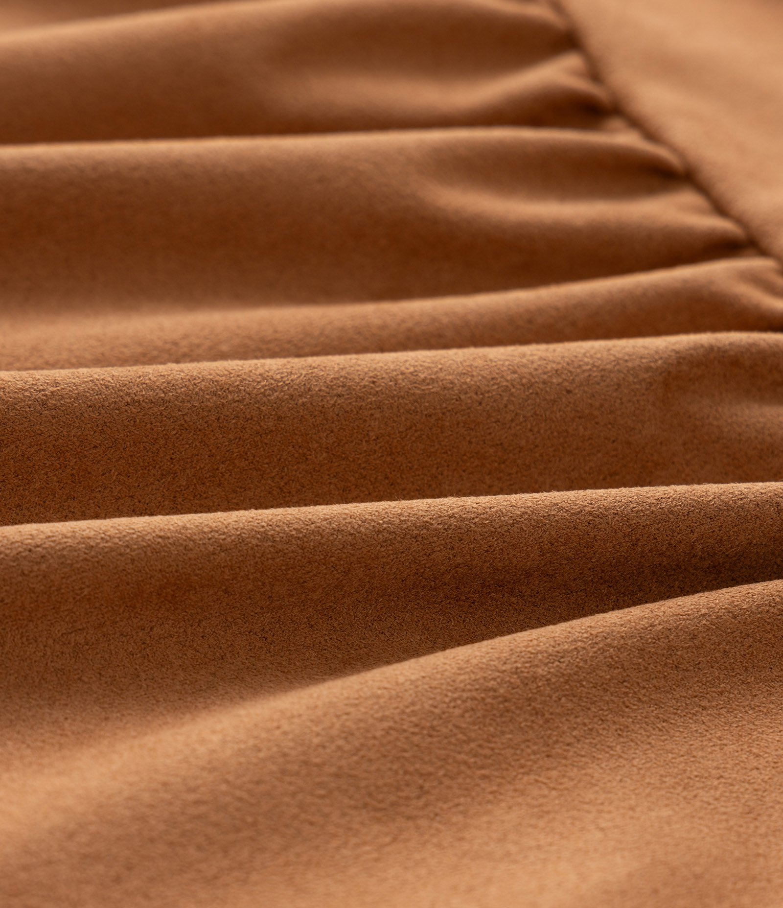 Vestido Longo Suede  Amarração e Babados Curve & Plus Size Marrom 6