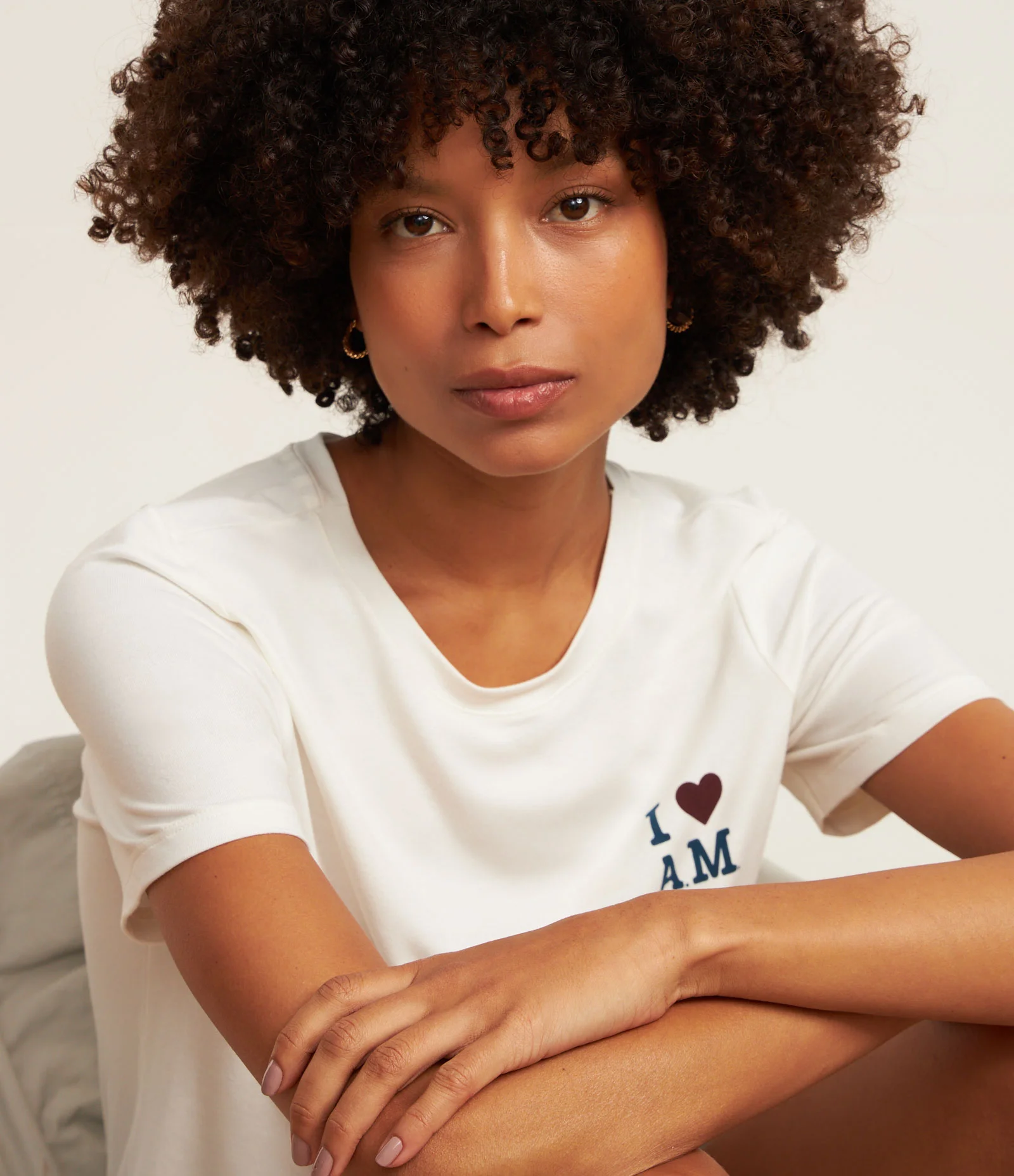 Pijama Short Doll Estampa Listras e Coração Off White 2