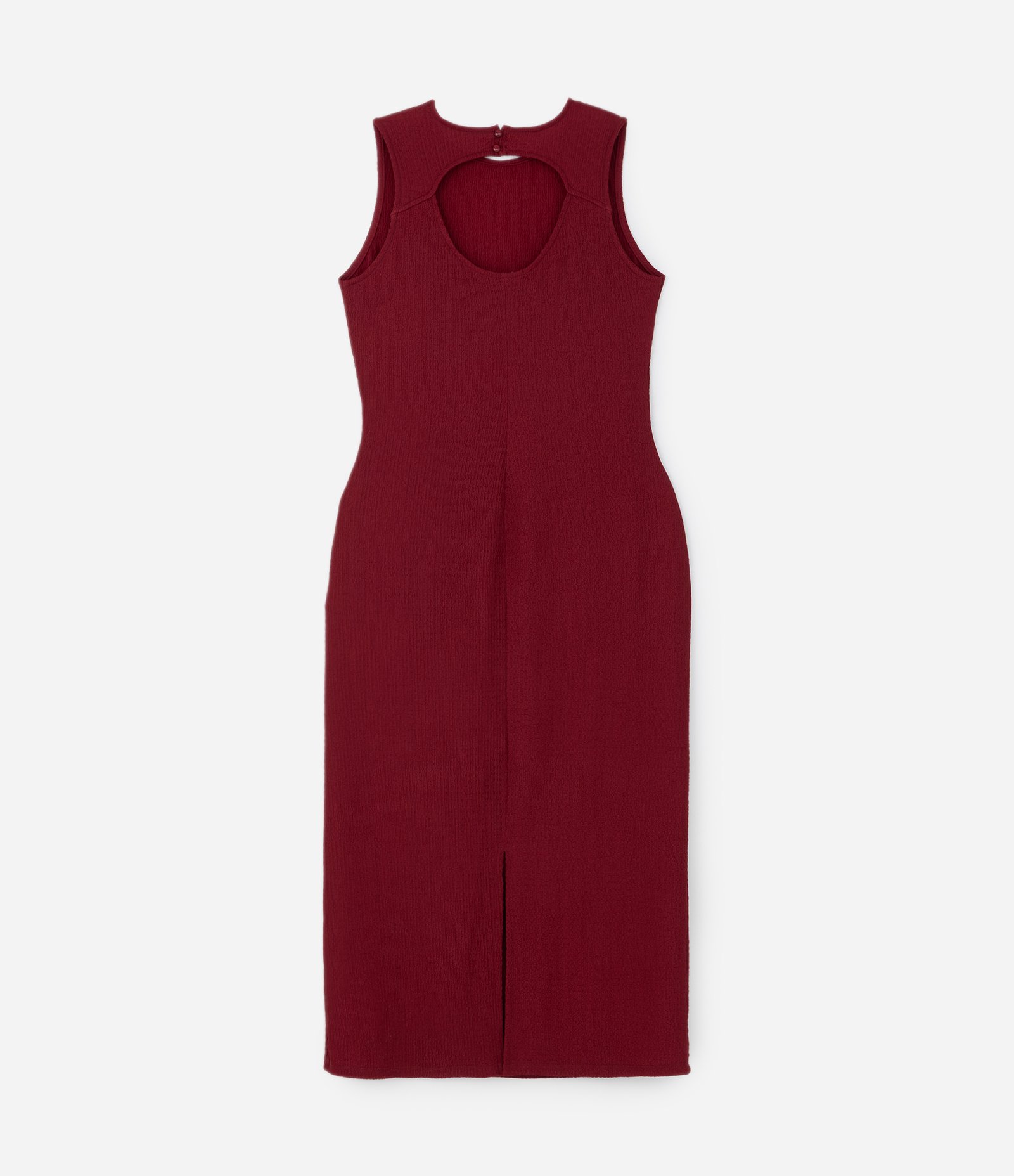 Vestido New Midi  Gola Redonda e Franzido Curve & Plus Size Vermelho 6