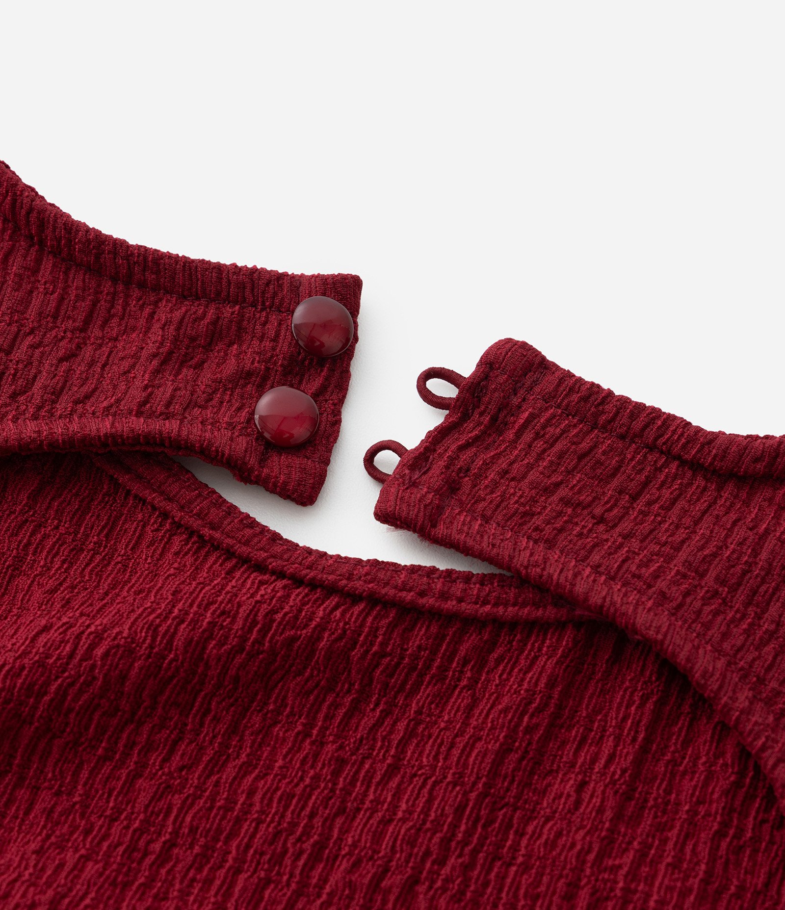 Vestido New Midi  Gola Redonda e Franzido Curve & Plus Size Vermelho 8