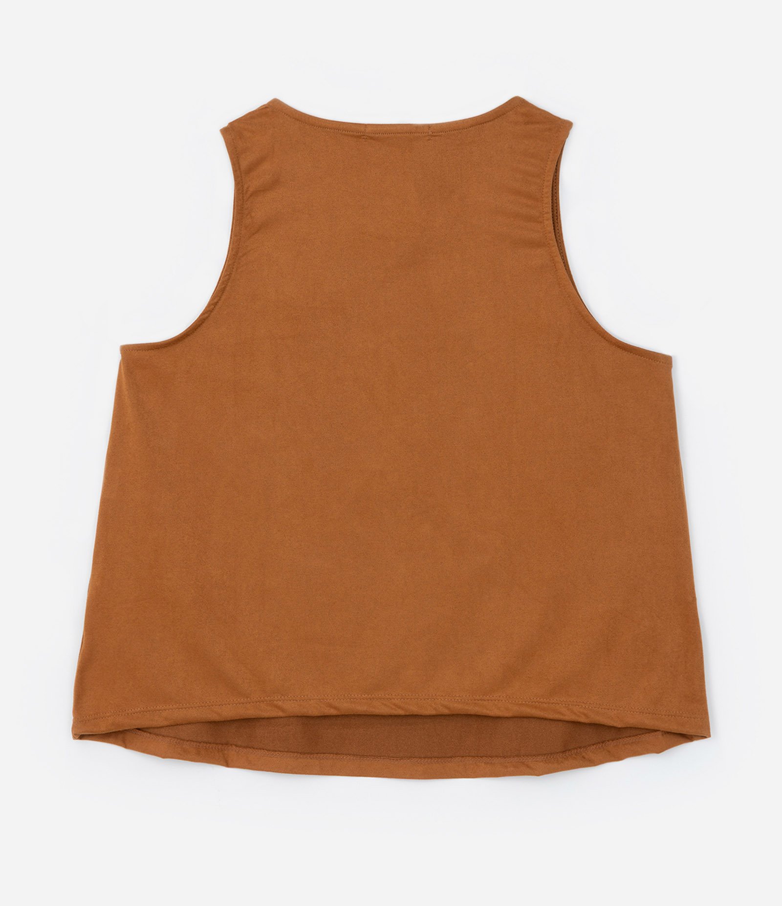 Regata em Suede Curve & Plus Size Caramelo 2