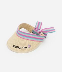 Viseira Infantil em Palha com Amarração - Tam Único