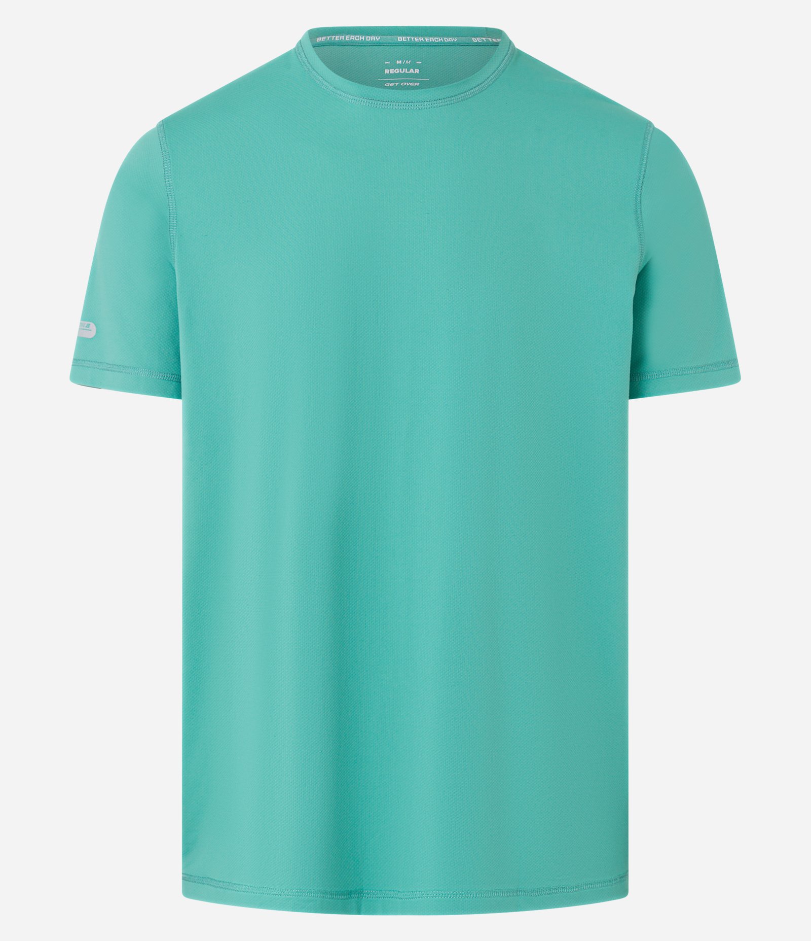 Camiseta Esportiva Regular com Tecnologia Dry e Estampa Localizada Verde 1
