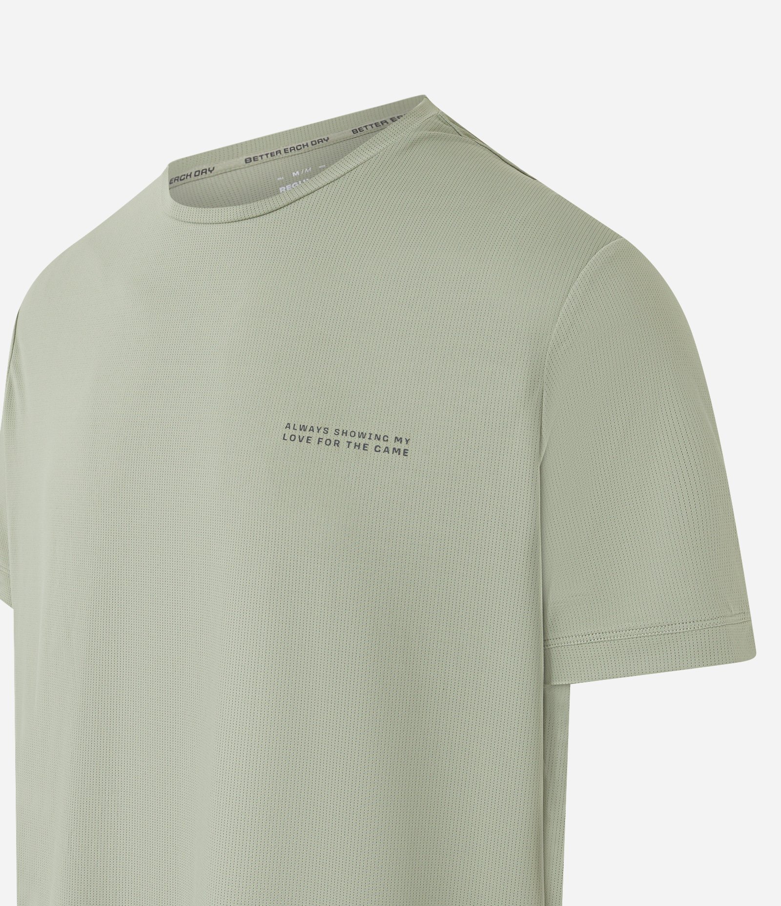 Camiseta Esportiva em Tecnologia Dry com Estampa Lettering Texturizada Verde 9