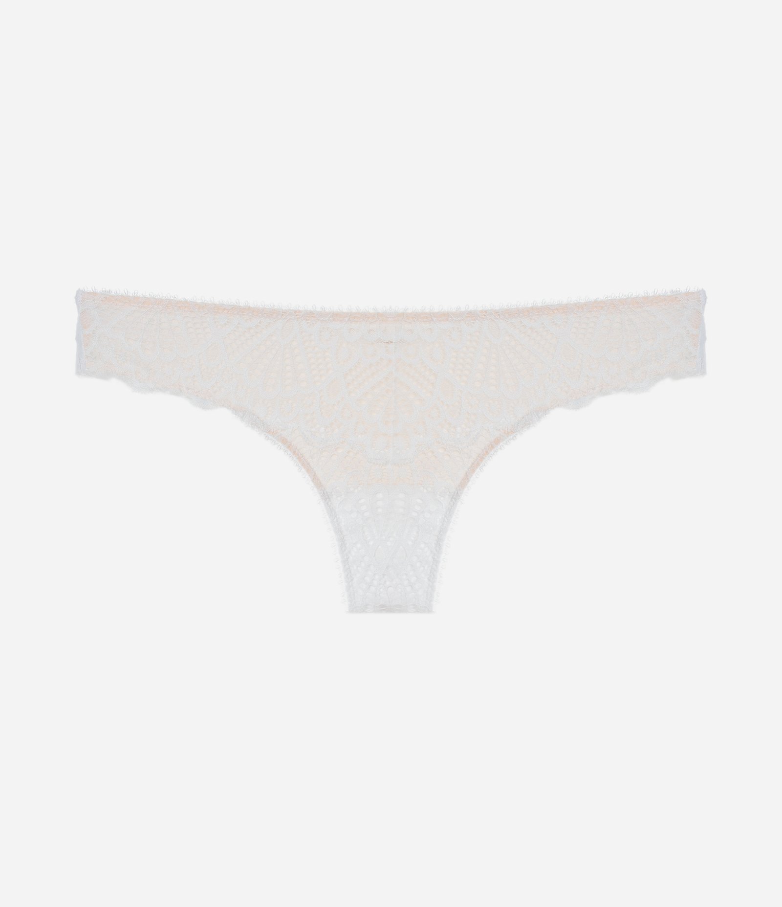 Calcinha Biquíni Fio Duplo em Renda Floral Branco 5