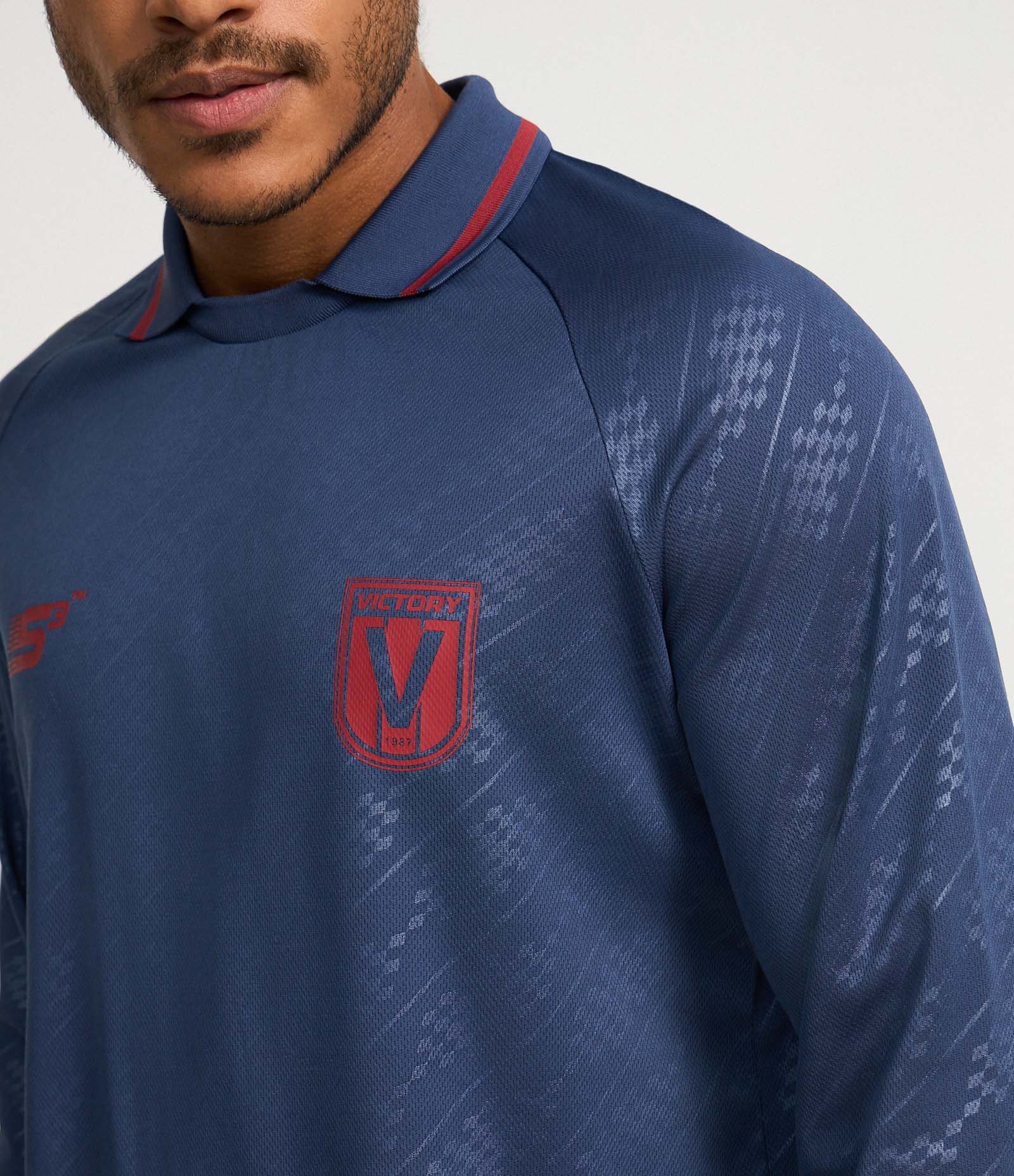 Camisa com Gola Polo em Tecnologia Dry e Estampa Heatprint Azul 3