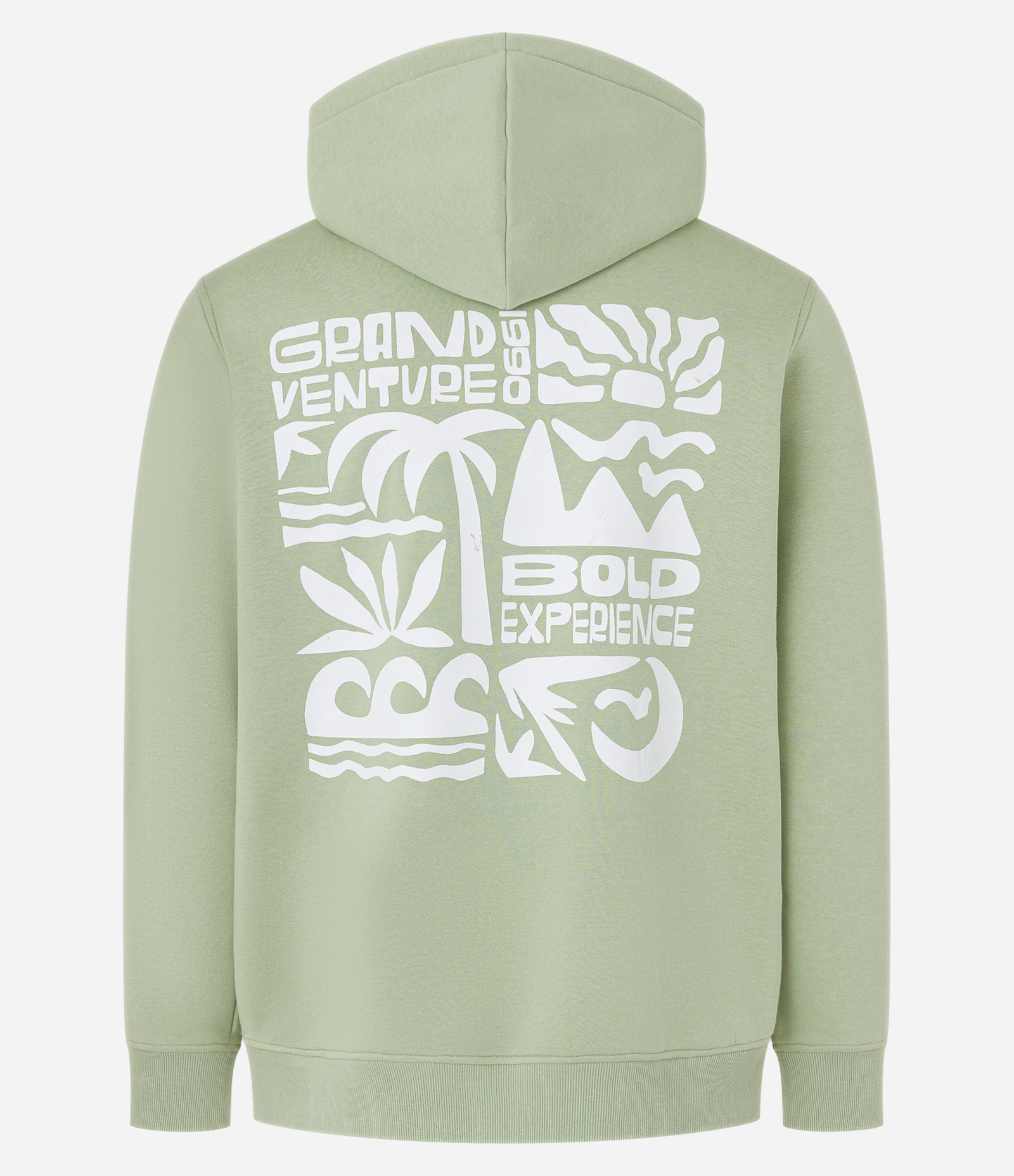 Casaco Fechado em Moletom com Felpa Estampa Localizada Coqueiros Verde 10