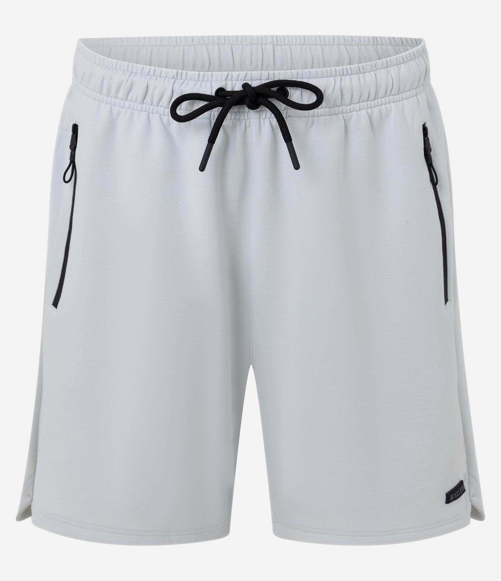 Bermuda Esportiva em Moletom Tecnológico com Cós Elástico e Zíper no Bolso Cinza Claro 6
