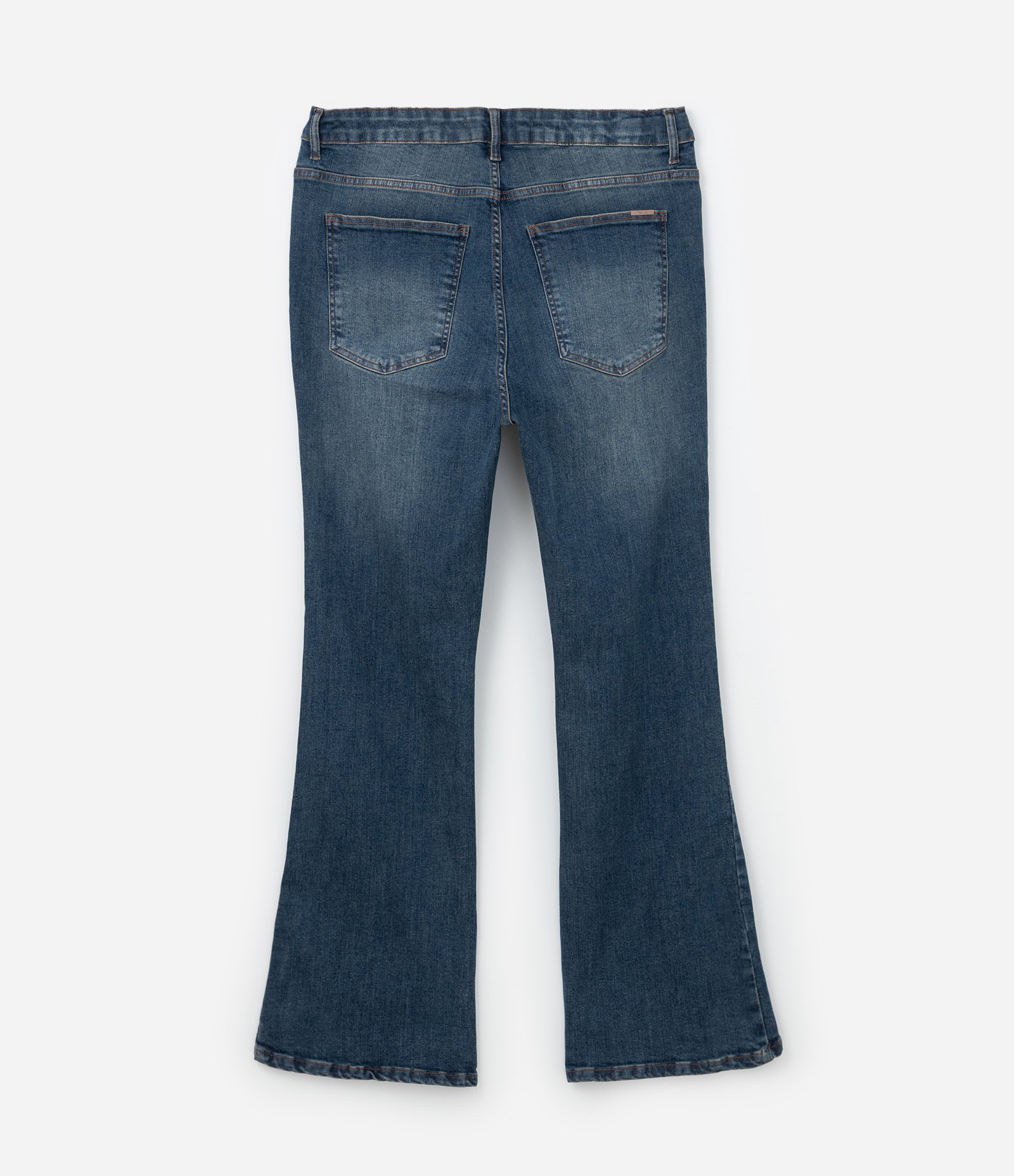 Calça Boot Cut Cintura Média Jeans Dirty Curve & Plus Size Azul 2