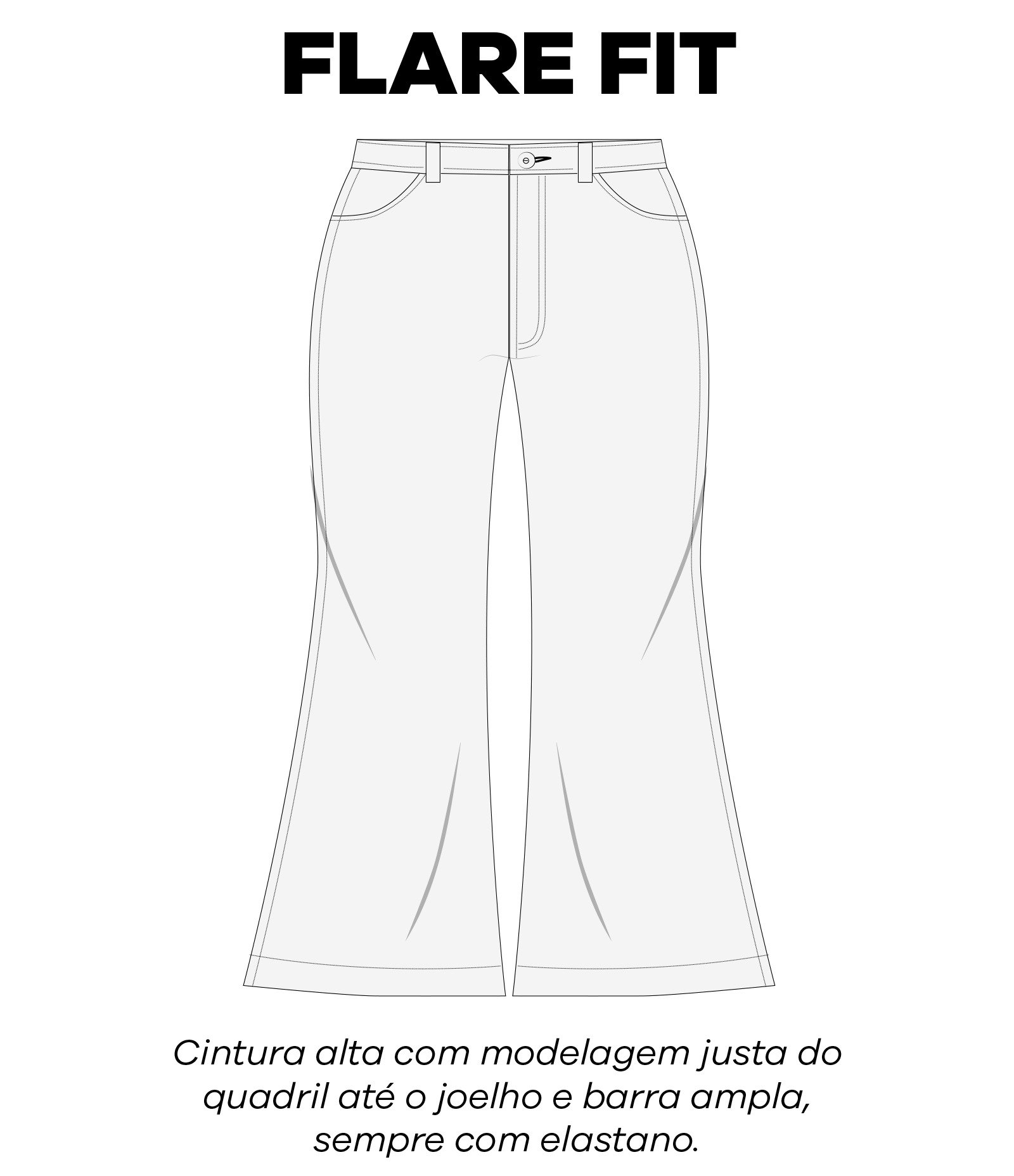 Calça Flare em Sarja com Cós Largo Curve & Plus Size Verde 6