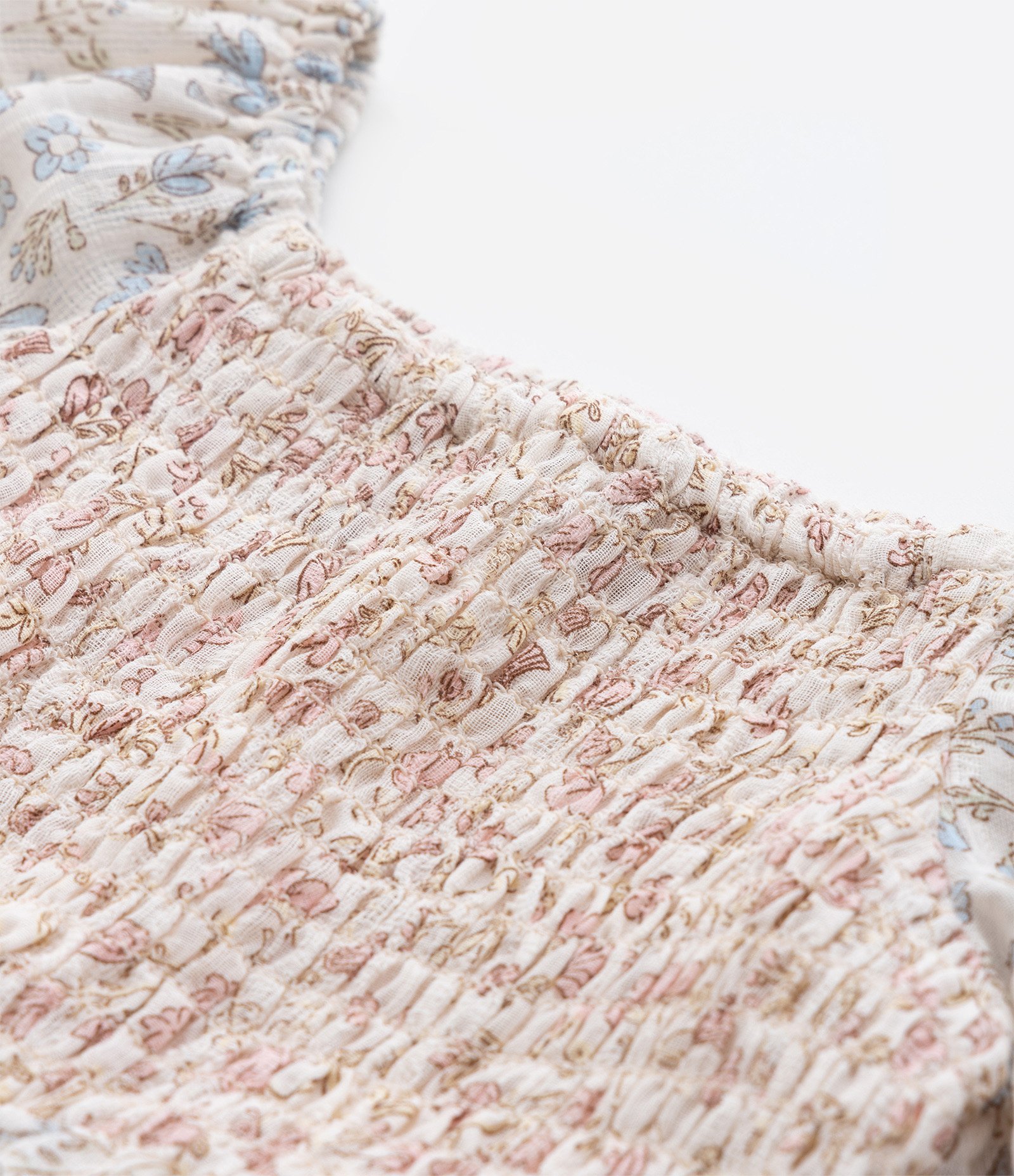 Vestido Infantil com Manga Bufante e Estampa Floral - Tam 1 a 6 Anos Multicores 4