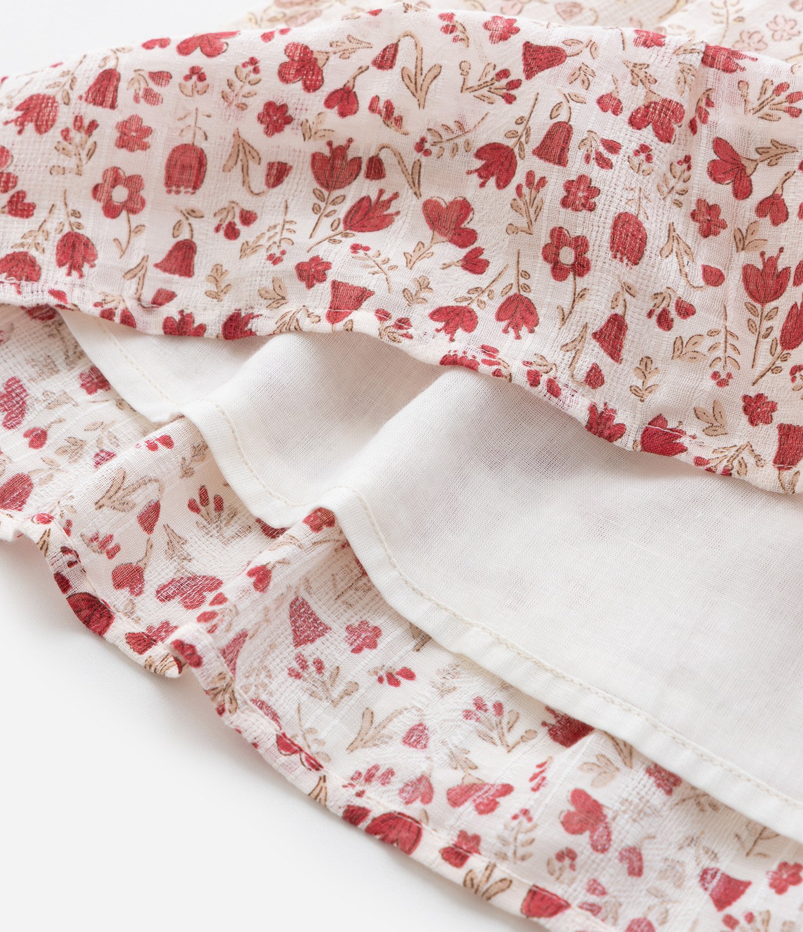 Vestido Infantil com Manga Bufante e Estampa Floral - Tam 1 a 6 Anos Multicores 5