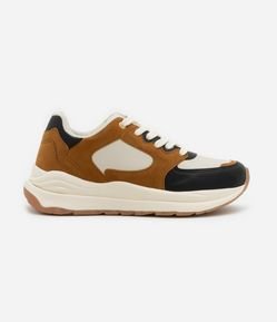 Tênis Jogging com Recortes Contrastantes