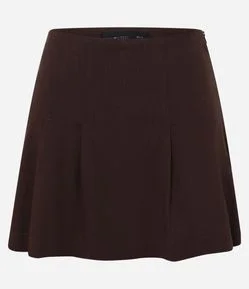 Short Saia em Viscose com Pregas