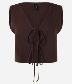 Colete em Viscose com Amarração Frontal