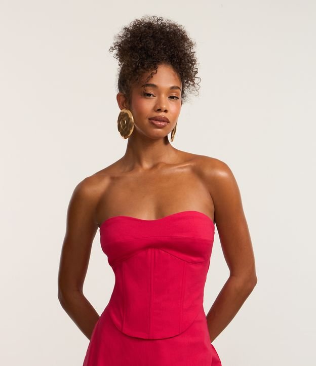 Blusa Corsetafa em Bengaline com Zíper nas Costas