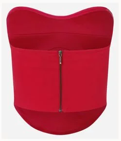 Blusa Corsetada em Bengaline com Zíper nas Costas